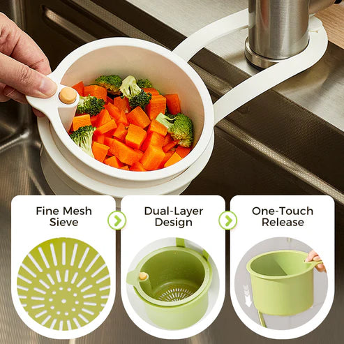 2 in 1 Kitchen Sink Drain Basket