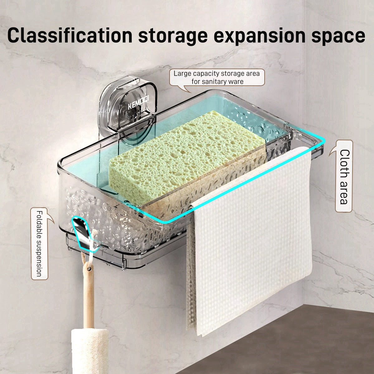 Compact Sink Drain Rack Organizer