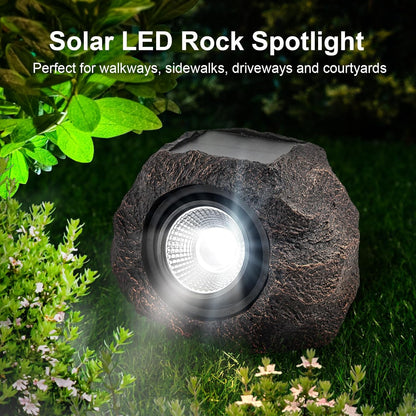 Solar Powered Waterproof LED Rock Lamp