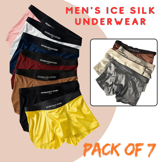 Men's Elegant Ice Silk Boxer {Pack of 7}