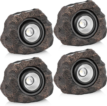 Solar Powered Waterproof LED Rock Lamp