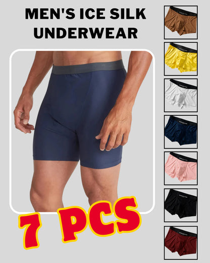 Men's Elegant Ice Silk Boxer {Pack of 7}