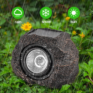 Solar Powered Waterproof LED Rock Lamp